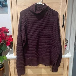 Deep Purple Turtleneck Sweater